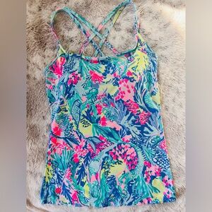 🦄Lilly Pulitzer Mermaid Cove luxletic tank top